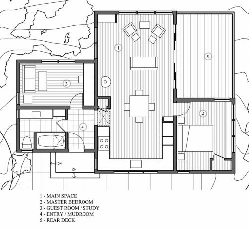 Mendocino County Cottage Signature Houseplan, 840 m², arkkitehti Cathy Schwabe