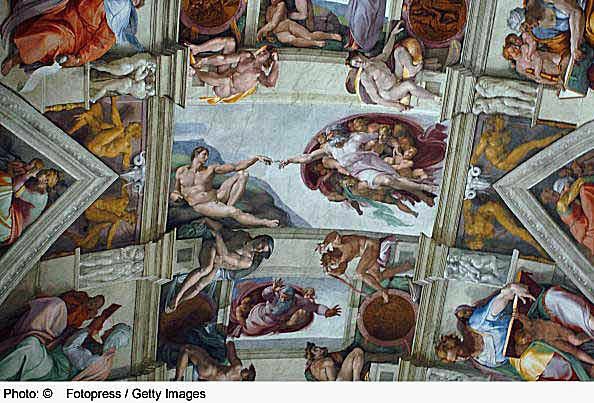 Sikstuksen kappelin katto - Michelangelo