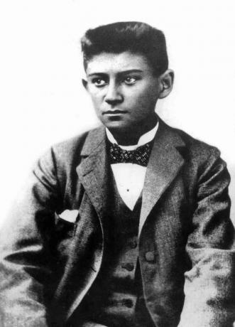 Franz Kafka (1883-1924) tšekkiläinen kirjailija täällä nuori c. 1898