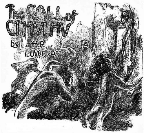 The Call of Cthulhu kirjoittanut: H. P. Lovecraft-kansi klo