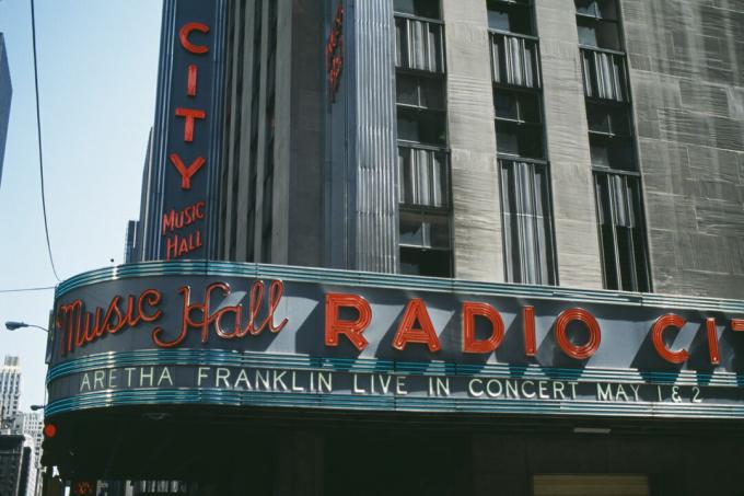 Radio City Music Hall -sovelluksen ikoninen art deco -temppu