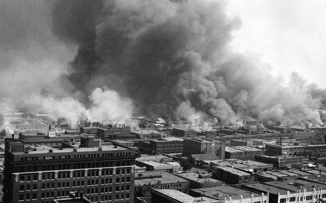 Vuoden 1921 Tulsan rodun verilöylyn tuho.