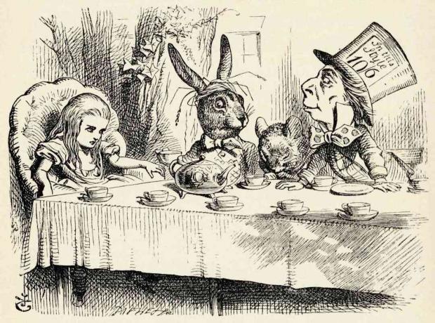 Alice Ihmemaassa - Mad Hatter's Tea Party - Lewis Carrollin teoksesta