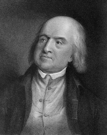 Jeremy Bentham (1748-1832), englantilainen juristi ja filosofi. Yksi utilitarismin tärkeimmistä selittelijöistä.