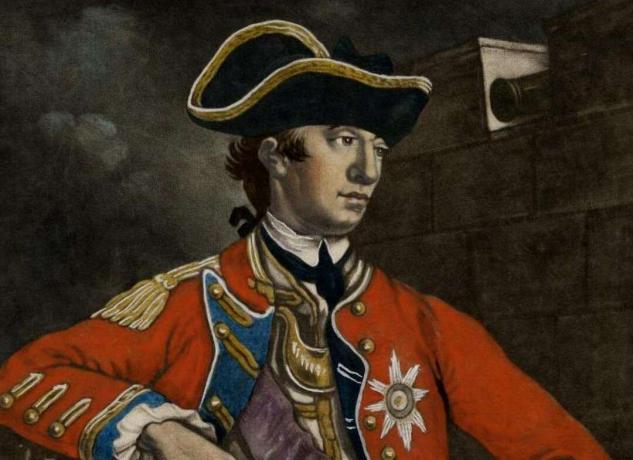 Kenraali William Howe punaisella Ison-Britannian armeijan uniformissa.