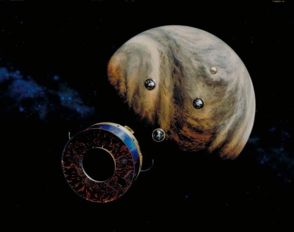 Pioneer Venus Multiprobe -missio (taiteilijan konsepti).