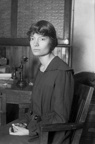Dorothy Day (1897-1980), amerikkalainen toimittaja ja uudistaja vuonna 1916