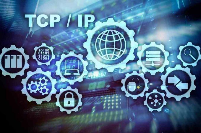 Grafiikka tietokoneverkkotermeistä TCP / IP